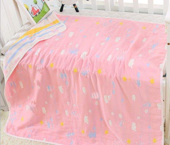 110 * 110cm baby bath towel cover blanket gauze children quilt quality baby children pure cotton 6 six layer gauze bath towel