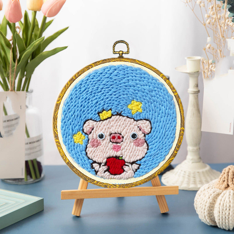 Beginners Wool Poke Embroidery Handmade Creative Material Package