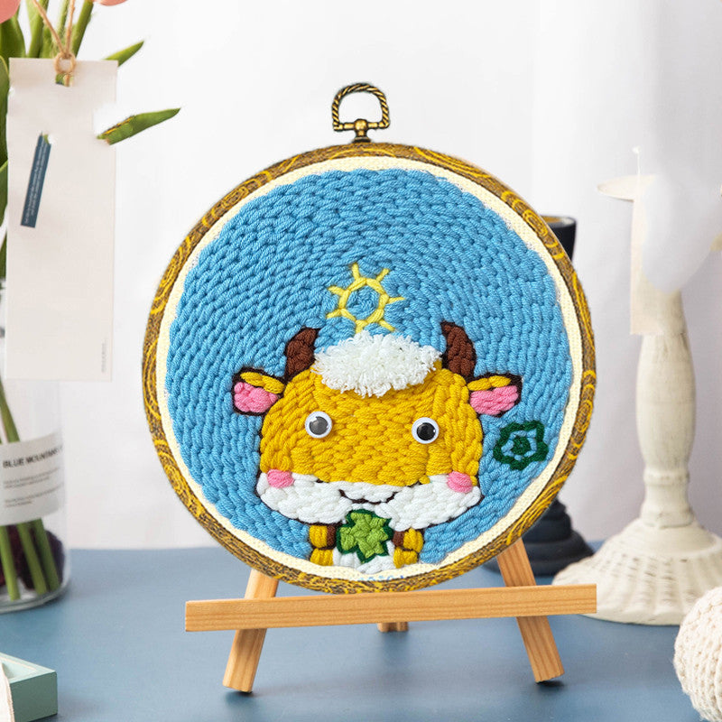 Beginners Wool Poke Embroidery Handmade Creative Material Package