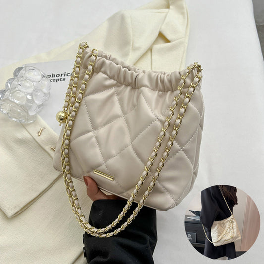 Casual Rhombus Shoulder Bag Chain Messenger Bag Small Bucket Bags Women