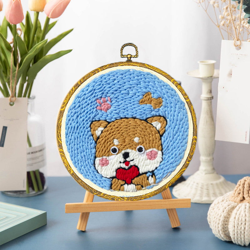 Beginners Wool Poke Embroidery Handmade Creative Material Package