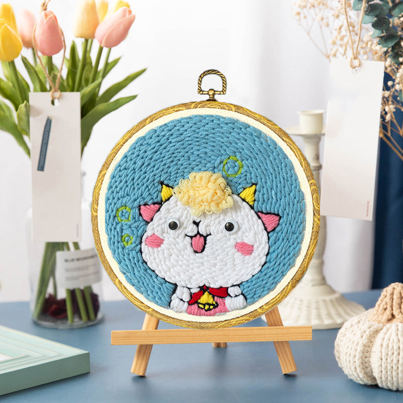 Beginners Wool Poke Embroidery Handmade Creative Material Package