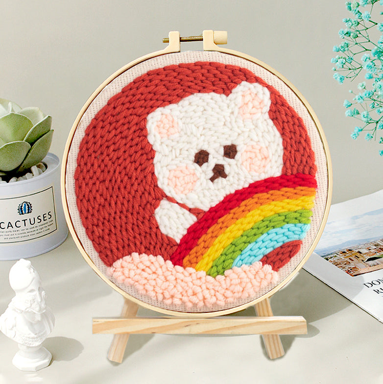 Beginners Wool Poke Embroidery Handmade Creative Material Package