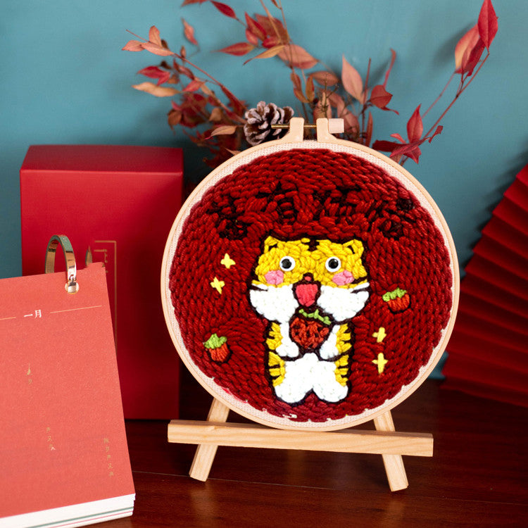 Beginners Wool Poke Embroidery Handmade Creative Material Package