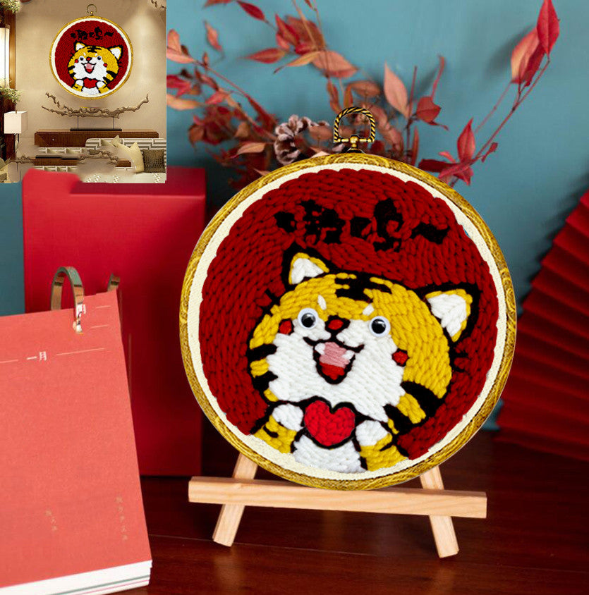 Beginners Wool Poke Embroidery Handmade Creative Material Package